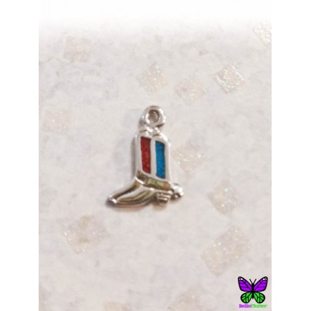 Coral & Turquoise Boot Charm
